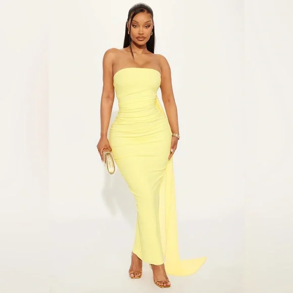 Fashion Nova Dresses Nwt Luna Scarf Wrap Maxi Dress Butter